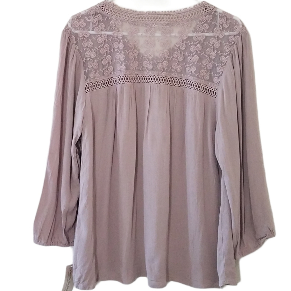 JohnPaulRichard boho hippie crochet blouse top - Picture 3 of 10